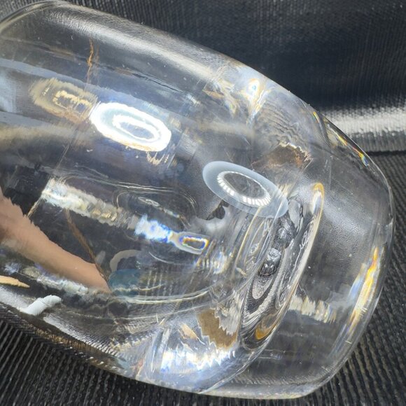 Glassybaby Hand Blown Glass Votive Candle Holder Clear With Gold Layer Cup Glass - Picture 9 of 10